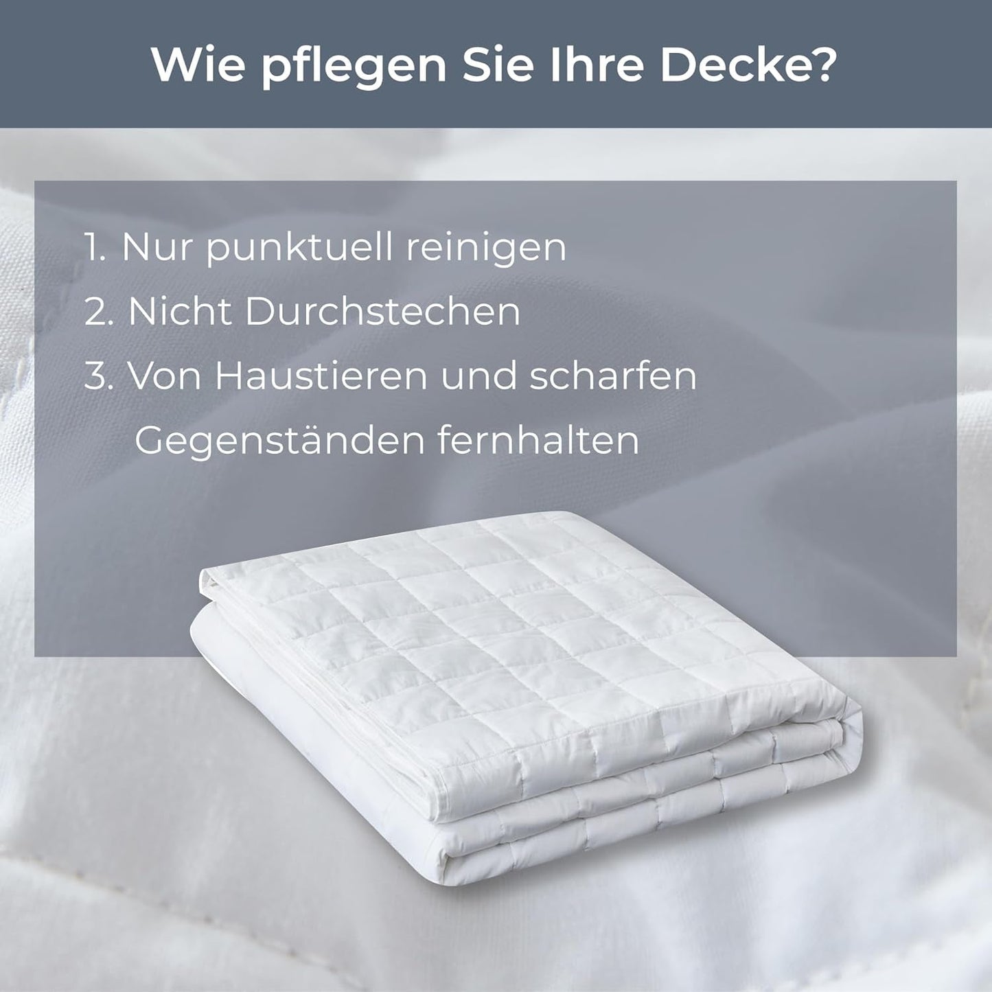 Degrees of Comfort vægtet tæppe 135X200Cm 7Kg, anti-stress terapitæppe lavet af 100% bomuld, tungt tæppe Vægtet tæppe til voksne Kan forbedre søvnen og reducere stress Grader af komfort Senge og tæpper