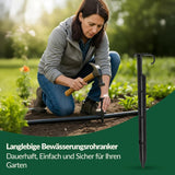 GARDENIX AquaPIN Haveslangeanker, 50 stykker, jordpæl, fikseringsanker til drypslange, vandingsslange, tilslutningsgaffel