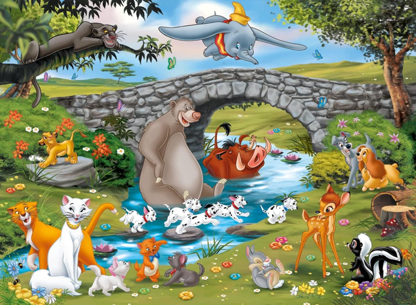 Ravensburger puslespil til børn - 10947 Animal Friends Family - Disney puslespil for børn over 6 år, med 100 brikker i XXL-format Puslespil Naty Shop