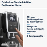 De'Longhi Dinamica Plus ECAM 370.70.B Fuldautomatisk espressomaskine med LatteCrema mælke-, cappuccino- og espressosystem, 3,5 tommer TFT farveberøringsskærm og appkontrol, kaffefunktion, sort
