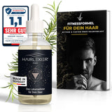 Hairlexier hårvækstmiddel til kvinder - rosmarin hårolie, ricinusolie hårolie, lavendelolie, naturligt hårserum mod diffust hårtab, understøtter hårvækst, vegansk og økologisk + arbejdsbog Hårpleje Naty Shop Mænd