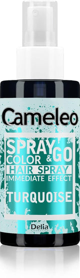Cameleo - Spray & Go - hårfarvespray - lilla - til blondt, platinblondt og gråt hår - spray blot og gå - semi-permanent - øjeblikkeligt resultat - karnevalshårfarvespray - 150 ml Naty Shop Turquoise Hair Dye 150 G (1 pakke)
