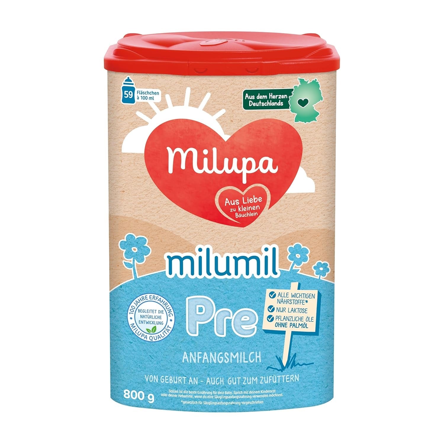 Milumil Milupa Mælkepulver til babyer, den første mælk siden fødslen, 800 g