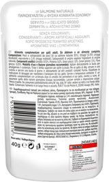 Crystal Delicate Suppenfond for die Katze, mit natürlichem Lachs, garniert med Gemüse, 40 g, 32 Stück