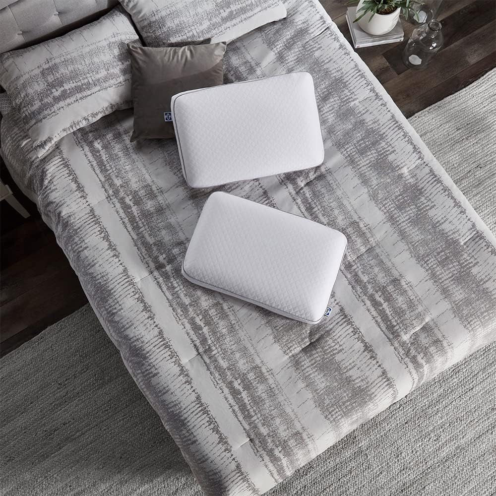 Sealy Essentials Memory Foam Pillow Standard White 2 Piece Naty Shop Standard Puder