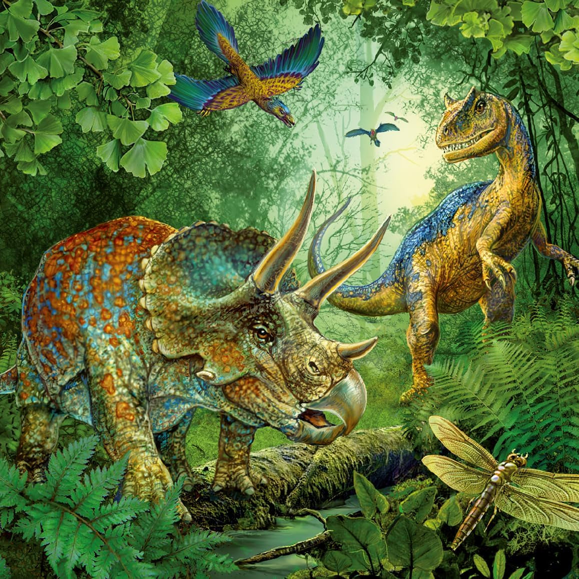 Ravensburger børnepuslespil - 09317 Dinosaurernes fascination - 3X49 puslespil til børn fra 5 år og opefter Naty Shop