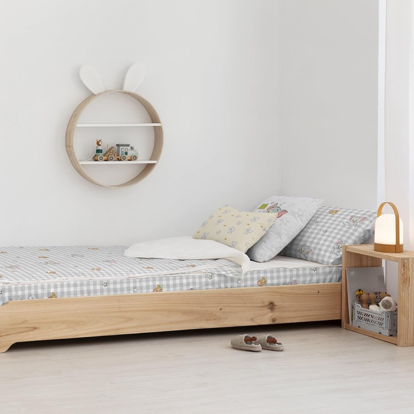Endnu ikke Quilt 100% bomuld, Tom Jerry Vichy mønster, til 90 cm brede senge (90 X 200 cm) Dyner og dyner Naty Shop
