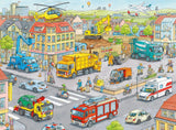 Ravensburger puslespil til børn - 10558 Køretøjer i byen - Puslespil for børn over 6 år med 100 brikker i XXL-format Puslespil Naty Shop