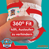 Pampers bleer Paw Patrol Pants str. 5 (12-17Kg) Baby-Dry, Junior med Stop og Protect lomme, MÅNEDSÆSKE, 160 bleer Naty Shop