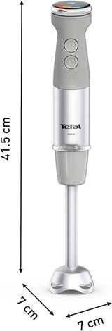 Tefal Quickchef+ 3-i-1 XL Stabmixer/Zerkleinerer/Schneebesen, 1000 W, Intuitiv Geschwindigkeitsregelung, Turbo-Taste, Powelix-Messer-Technologie, Edelstahl, Grau, HB67MB30 Kitchen Naty Shop