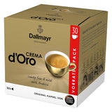 Dallmayr Crema d´Oro, XXL-Vorratsbox & Dallmayr Crema d´Oro intensa (48 Kaffeekapseln, Intensität 9 af 12, 100% Arabica-Bohnen), 3er Pack (3x16 Kapseln)
