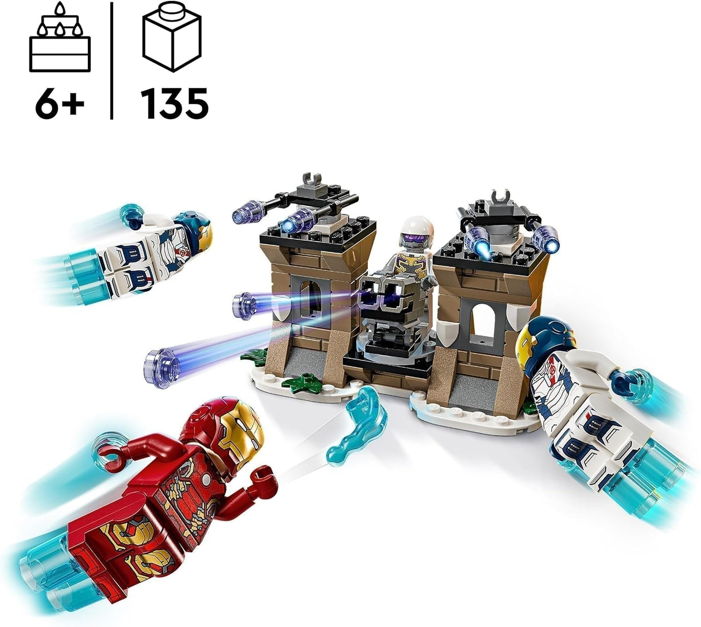 LEGO Marvel Iron Man & Iron Legion vs. Hydra Soldier, Avengers byggelegetøj, kreativt legesæt til børn og superheltefans, gave til drenge og piger 6 år 76288 byggesæt Besuche den LEGO-Store