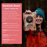 EXHALE Bio GANZE BOHNEN – Dunkel Gerösteter Kaffee – 450g Packung – Mykotoxinfrei & Geeignet für Bulletproof Coffee – Single Origin og 100% Arabica Bohnen