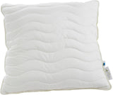 Badenia Trendline Eco Pillow Aerelle Blue 80 X 80 Cm, hvid, Oeko-Tex certificeret, produceret efter den tyske kvalitetsstandard Naty Shop standard puder