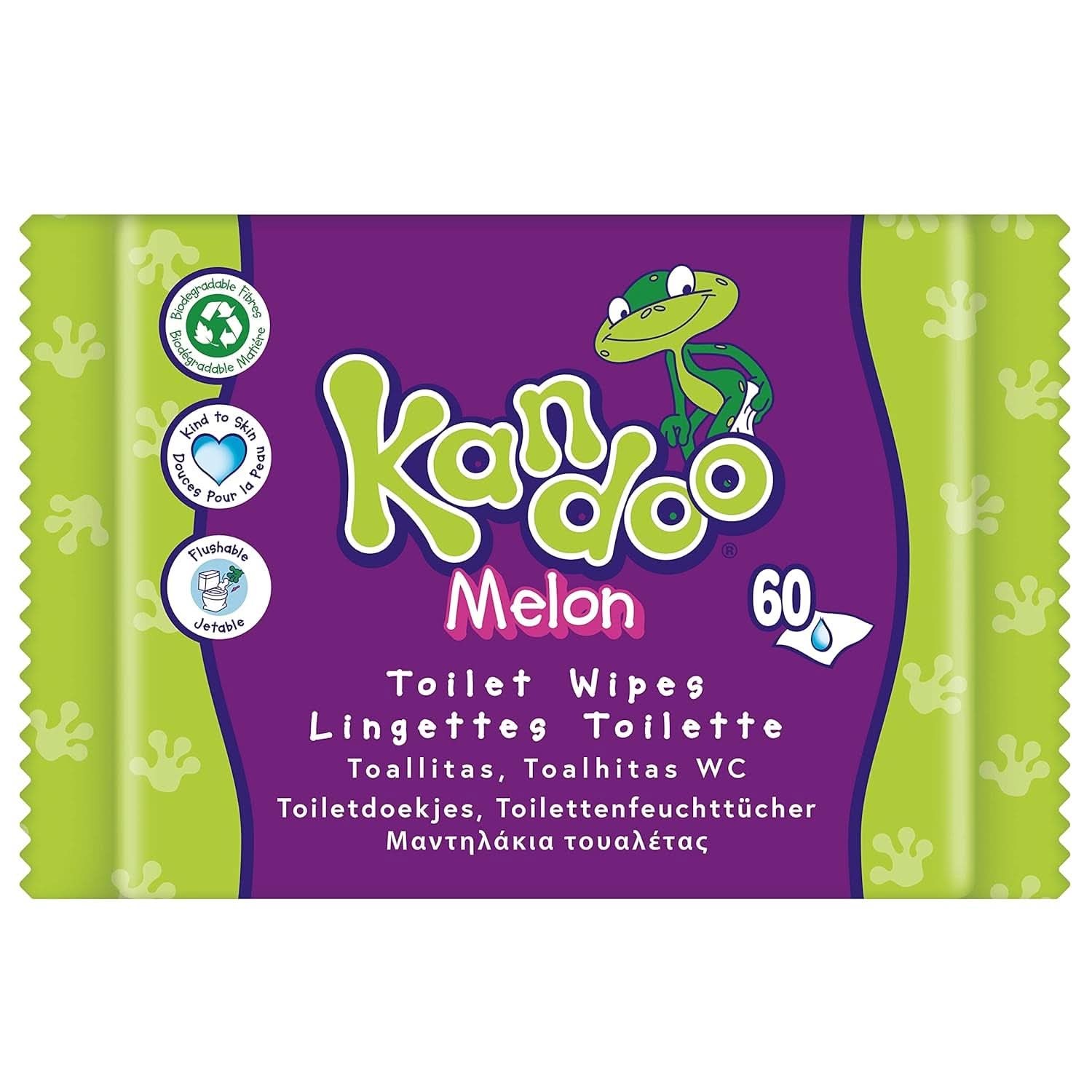 Melon Feuchttücher - Spülbar - Aus 95% Wasser - Parfümfrei - Plastikfrei - Dermatologisk Getestet - Feuchtes Toilettenpapier Aus 100% Pflanzlichem Cellulosemateriale - 60 Tücher Naty Shop 60 Stück (1Er Pack) Parfumfrei, Parfümfrei