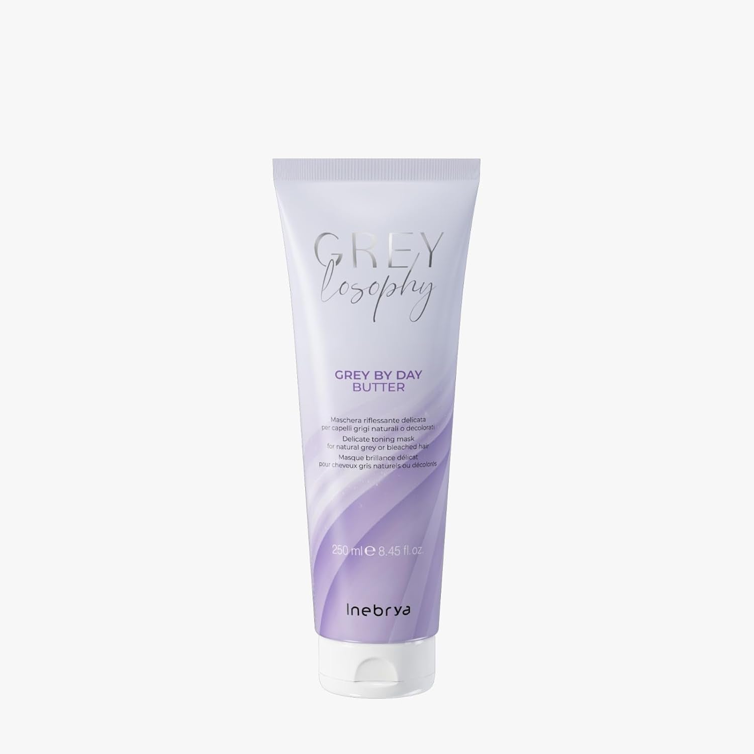 Inebrya Greylosophy Gentle Reflex Mask til naturlig grå eller platinblond blond, 250 ml Naty Shop hårmaske Standard titel