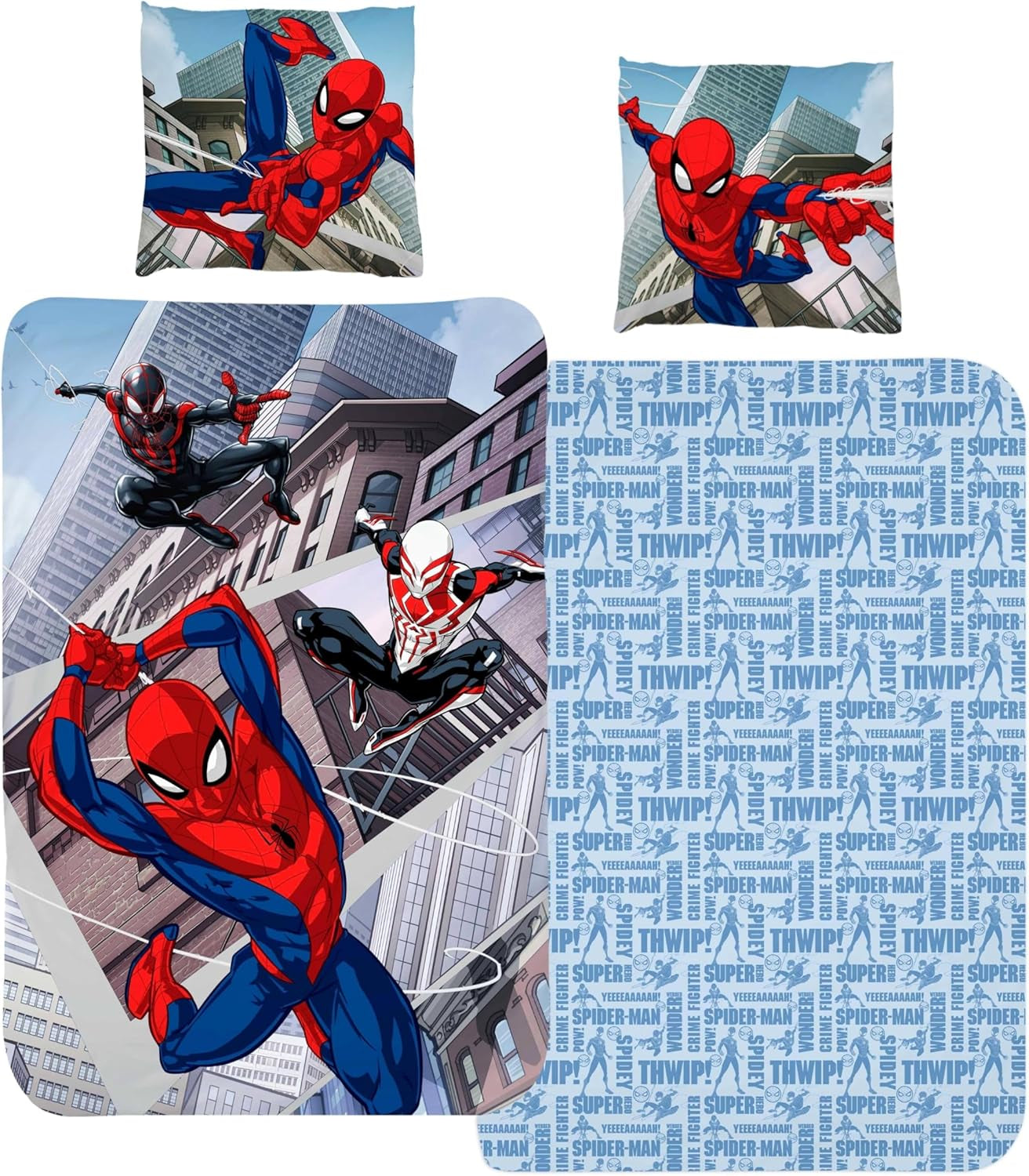 Børnesengetøj, forskellige tegneseriefigurer, 100% bomuld Sengetøj - børn Naty Shop Spiderman