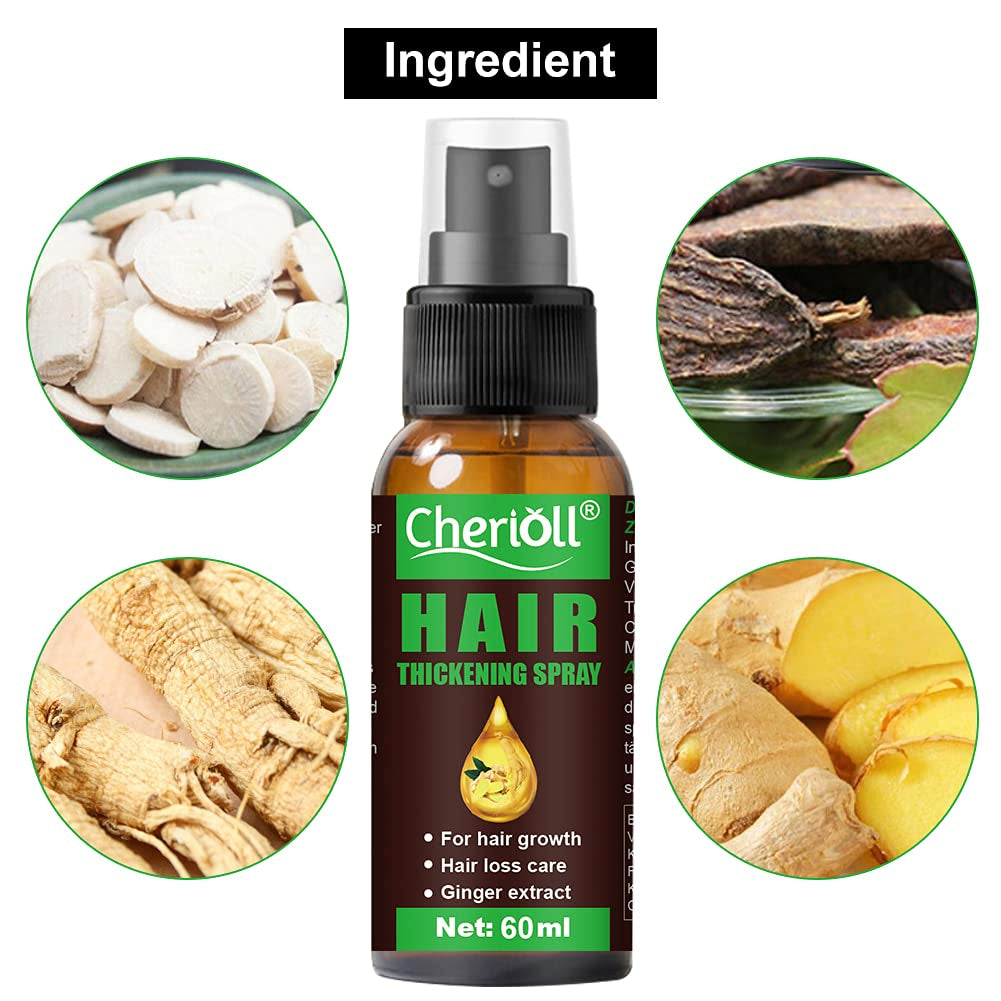 Hårvækst, mod hårtab, hårvækstspray, hårtab og hårbehandling, til tyndere hår, fremmer tykkere, fyldigere og hurtigere hårvækst, 60 ml hårpleje Naty Shop