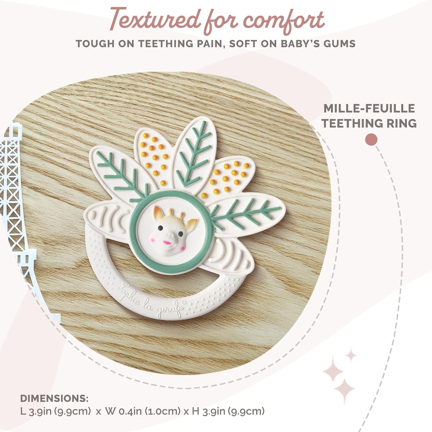 Sophie the Giraffe - Bydering med tusind blade Sophie the Giraffe - Tyggelegetøj - Gummi - Forskellige teksturer - Til babyer fra 0 måneder