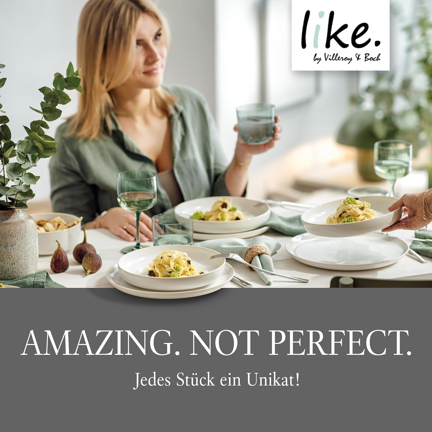 Crafted Breeze servisesæt fra Villeroy & Boch, 4 dele, til 2, grøn