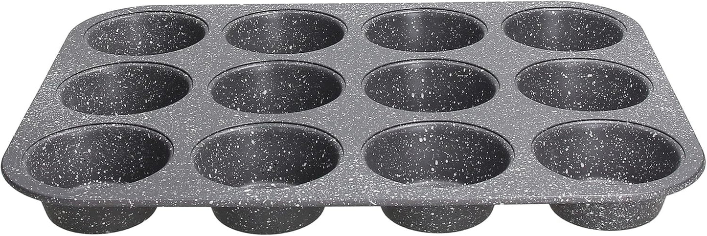 Pure Roq Muffinform Für 12 Muffins, Aluminium, Schwarz Forme og bageplader Naty Shop Muffin-Blech