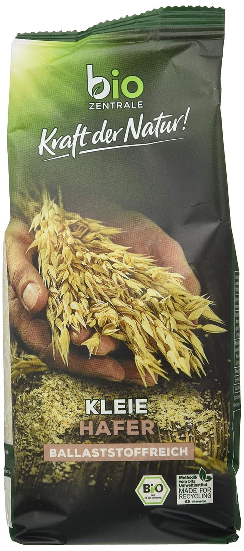 Biocentral økologisk havreklid 1 kg | Fordelagtig pakke | Fiberrig proteinkilde | Naturally vegan | Fra EU's landbrug | Lavt sukkerindhold