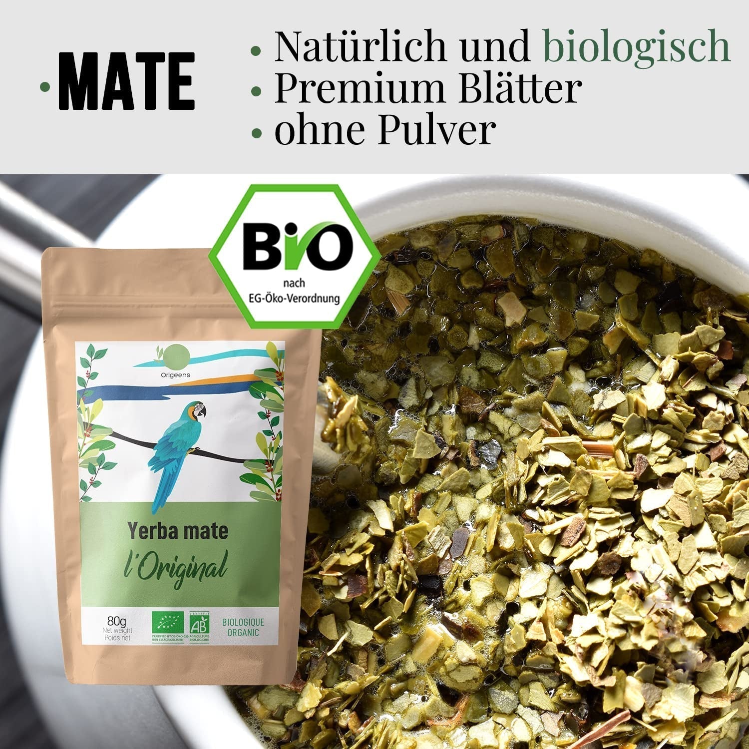 ORIGEENS MATE TE-SÆT Med portugisisk matekop, bombilla og BIO Yerba Mate te - Originalt gavesæt