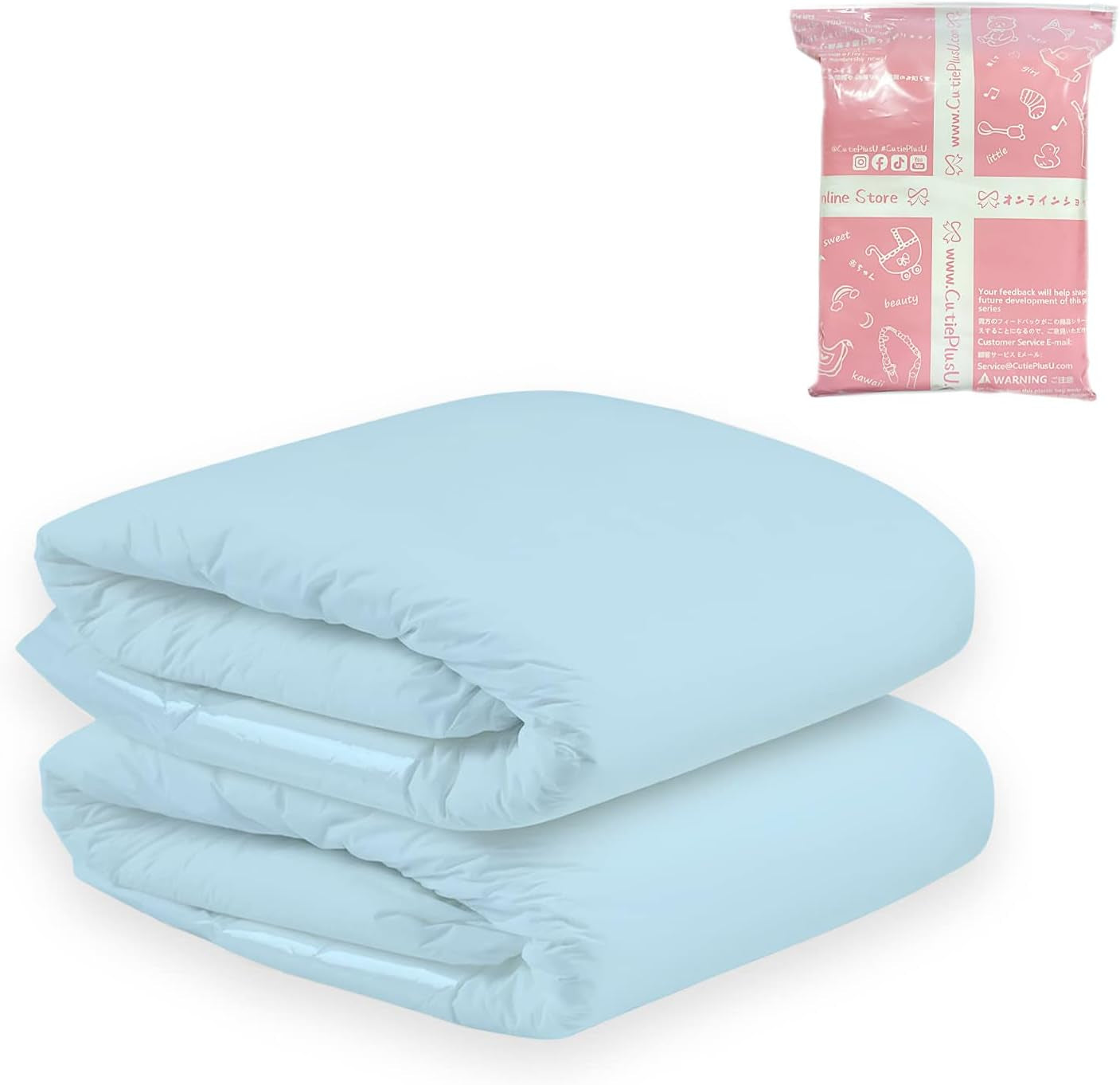CutiePlusU voksenbleer, tør overflade, maksimal absorptionsevne natten over, engangsinkontinensble - blå, lyserød, hvid, 3-pak (medium 71-96 cm)