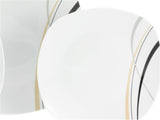 CreaTable 24029 Square City Line Series 6-personers porcelænsservicesæt 12-delt opvaskemaskine og mikroovn Sikker kvalitetsfremstilling