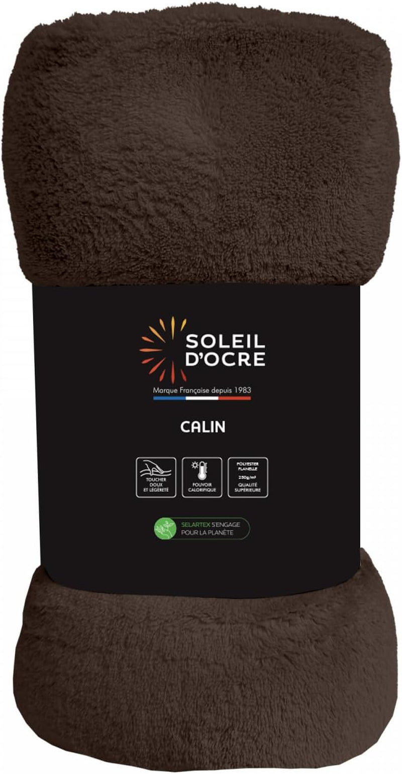 Soleil D'Ocre, flanneltæppe, 220 X 240 Cm, Calin, brune Dyner og dyner Naty Shop Brun 220 X 240 Cm