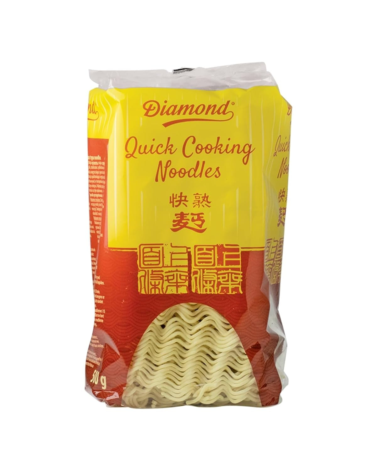 DIAMOND instant ægfri nudler, instant hvedemel wok nudler og tilbehør - 1 x 500 g