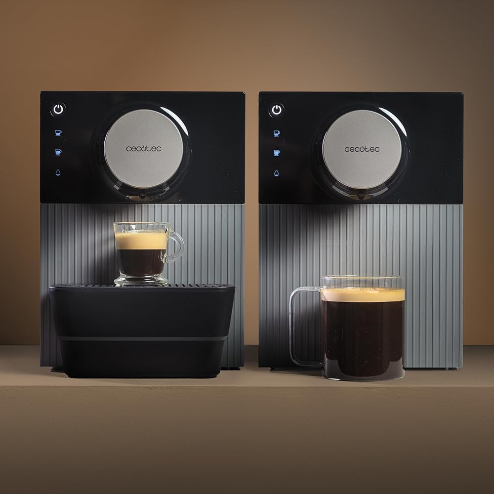 Cecotec Cremmaet Cube kompakt espressomaskine, 1350 W, pressesystem 10 g, præ-infusionssystem, 19 bar, termobloksystem, 5 slibeindstillinger, touch kontrolpanel
