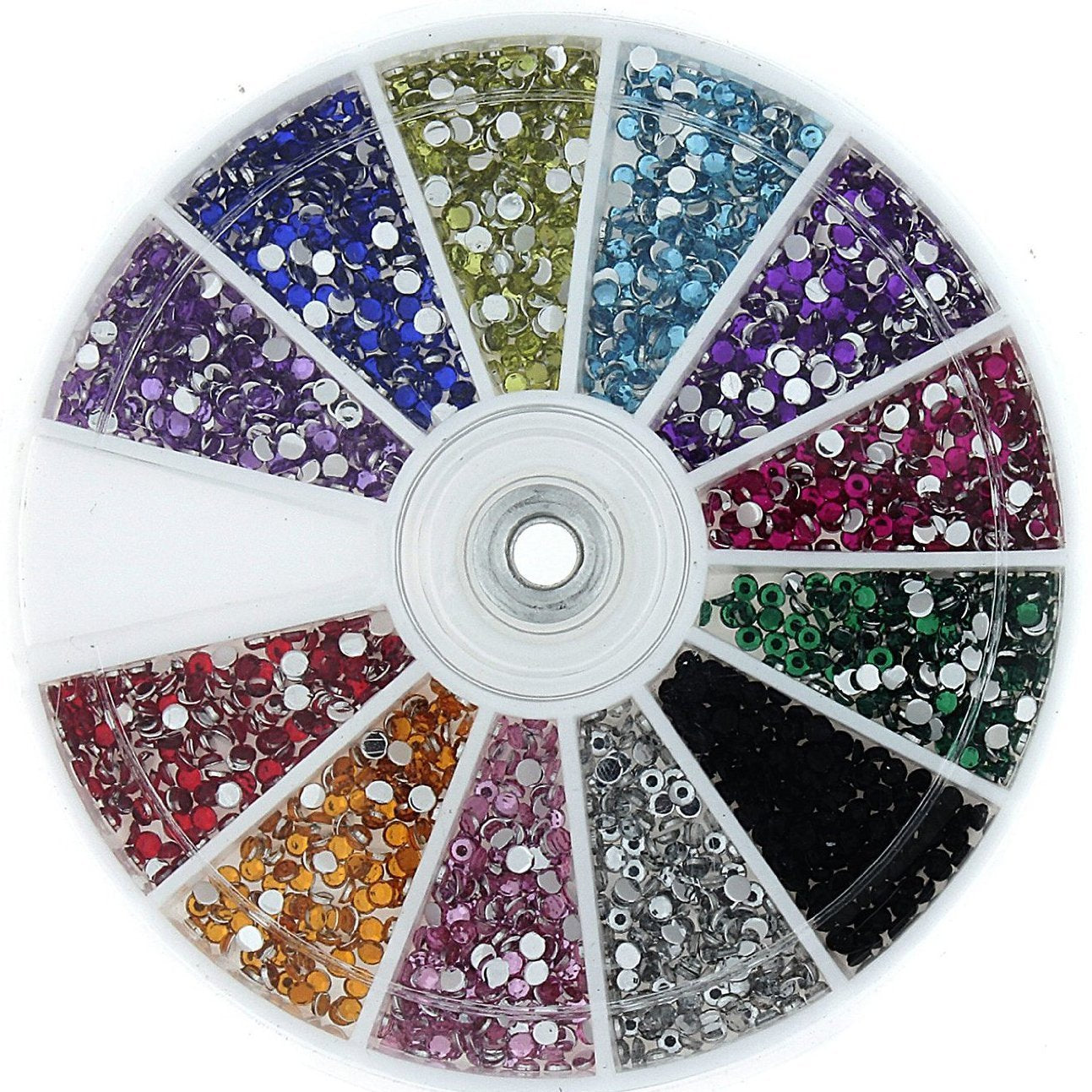 Søm Rhinestones Sæt med 1200 Premium Quality Ædelstene - Hjuldekoration Rhinestones