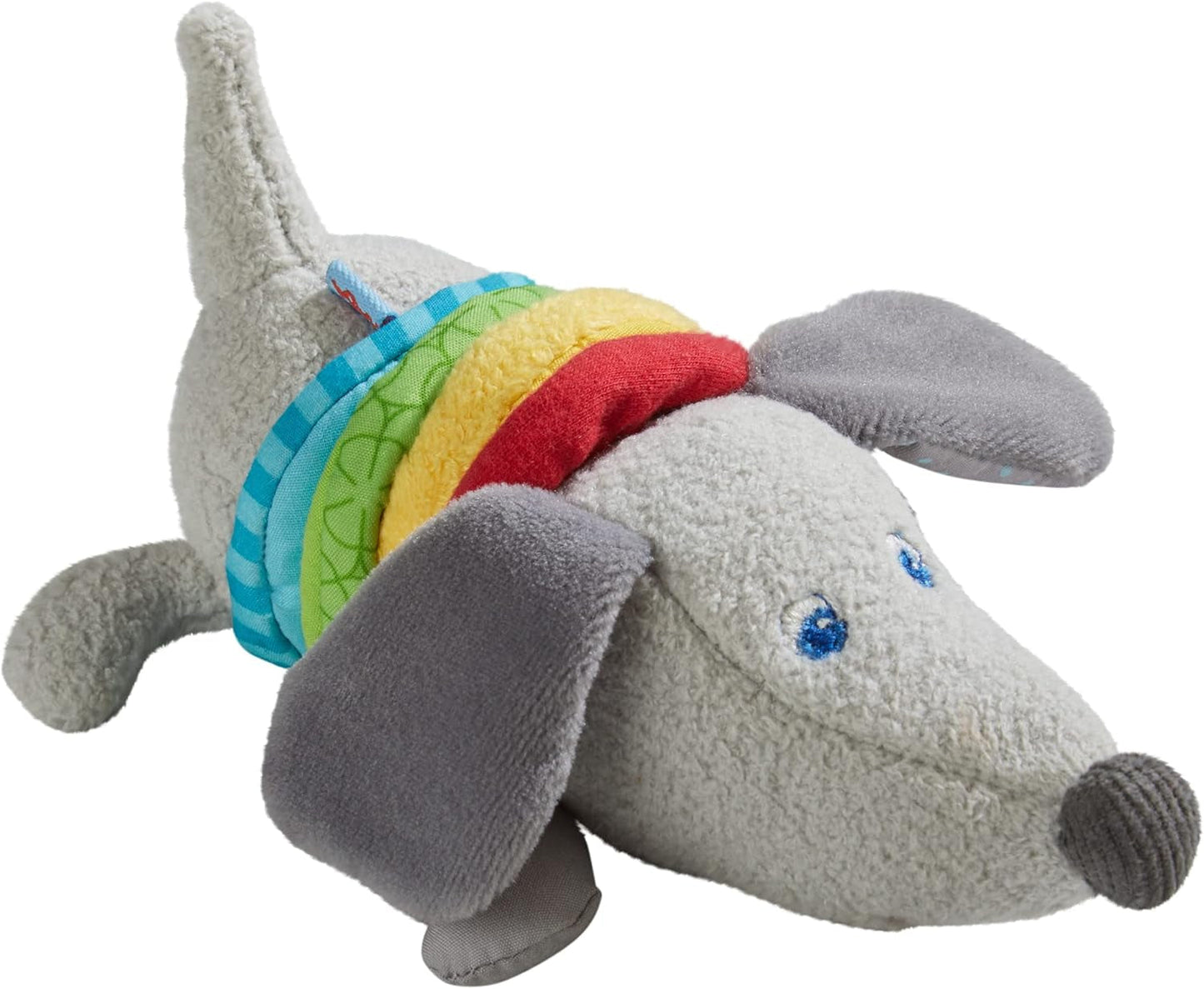 HABA 304771 - Gravhundefigur rangle, stof babylegetøj med ranglemotor, legetøj fra 6 måneder Legetøj Bebe Naty Shop Standardtitel