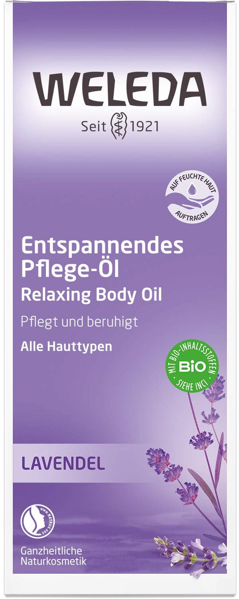 WELEDA Økologisk Lavendel Kropsolie, 100 ml Kosmetik og Skønhed Naty Shop