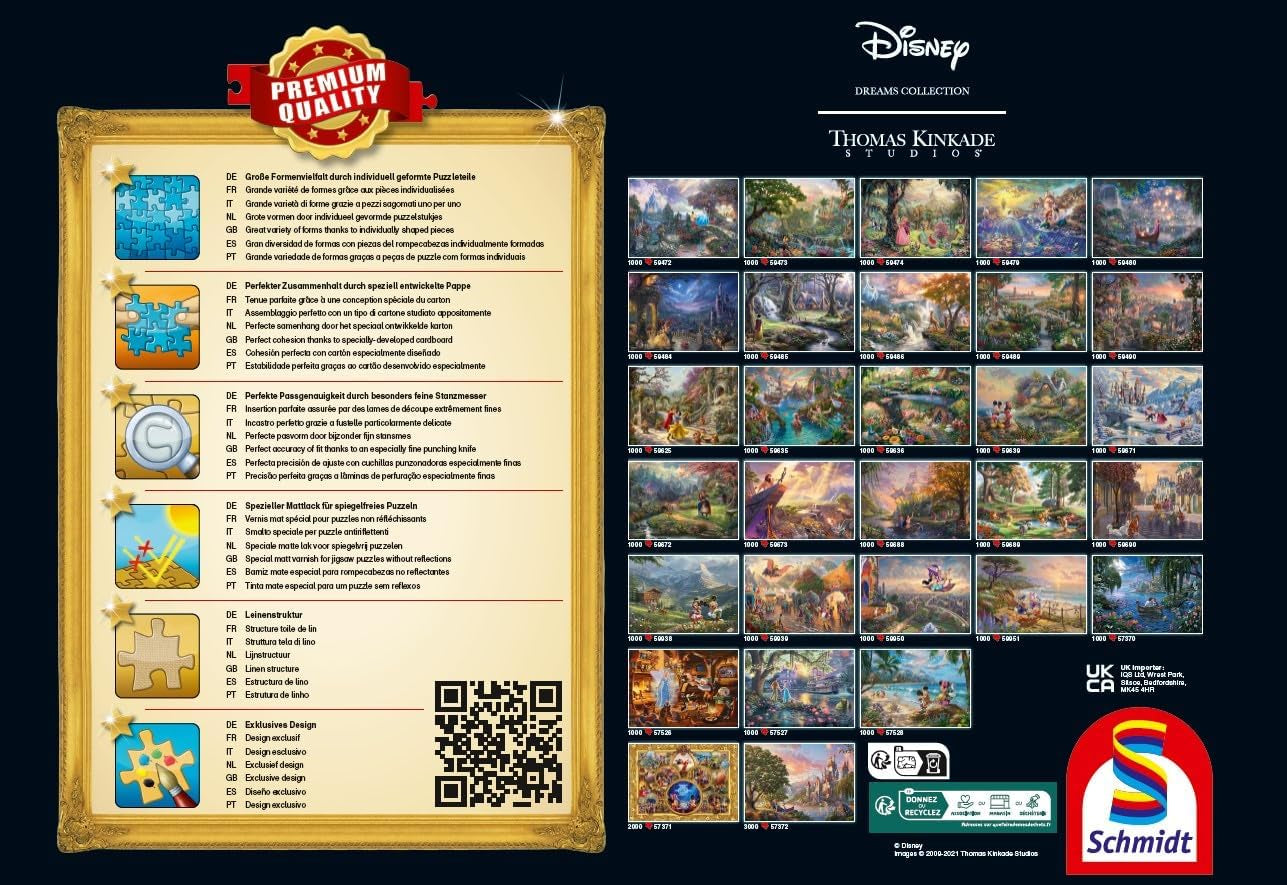 Schmidt Spiele 57397 Thomas Kinkade, Disney, Mickey og Minnie i Mexico, puslespil 6000 brikker Puzzle Naty Shop
