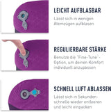 Sea to Summit - Eros Premium lændestøttepude - Oppustelig støttepude - Rygaflastning - 50D polyestermateriale - Kompakt rejsetaske - Service, rejser og biludflugter - Marineblå - 93g