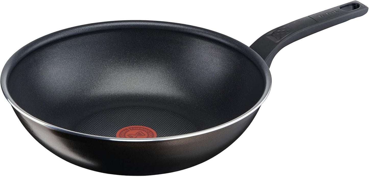 Tefal Easy Cook & Clean, non-stick belægning, temperaturindikator, anbefales ikke til induktion Gryder og pander Naty Shop Wok Pan 28 Cm