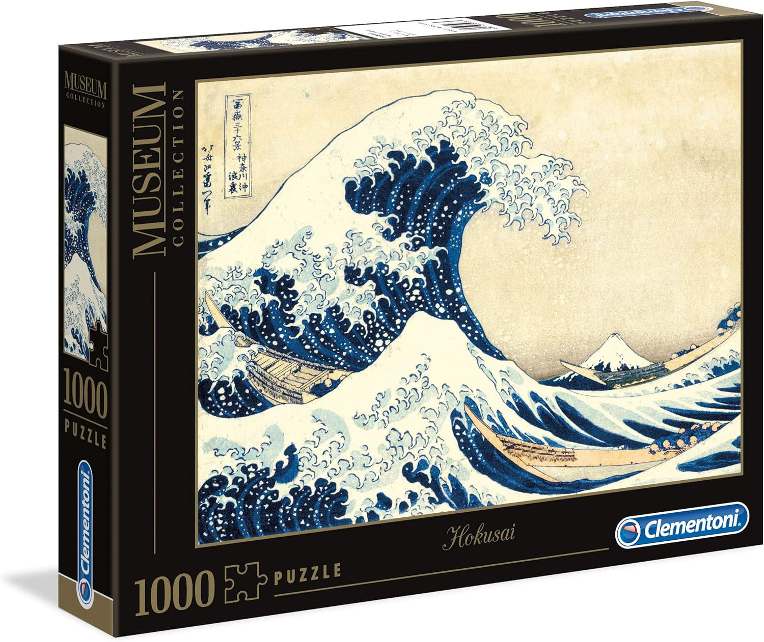 Clementoni 39378 Hokusai - The Great Wave - 1000 brikker puslespil, museumssamling, færdighedsspil for hele familien, farverigt strækspil, puslespil for voksne 14+ puslespil Naty Shop standardtitel