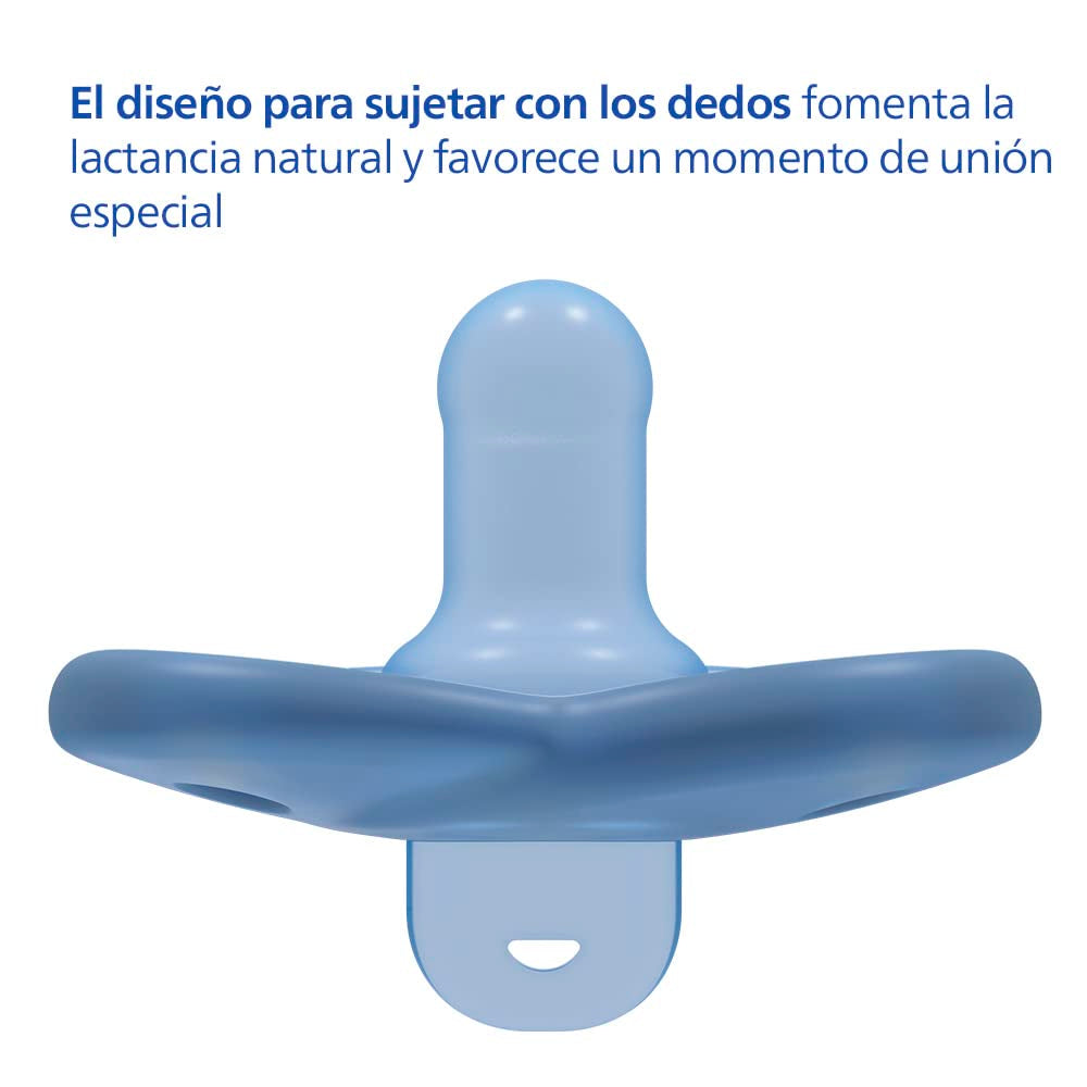 Philips AVENT Soothie - BPA-fri sut til babyer i alderen 0-6 måneder, blå/lyseblå (model SCF099/21)