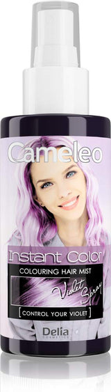 Cameleo - Spray & Go - hårfarvespray - lilla - til blondt, platinblondt og gråt hår - spray blot og gå - semi-permanent - øjeblikkeligt resultat - karneval hårfarvespray - 150 ml Naty Shop Hair Dye Lilla Spray 150 Ml (1 pakke)