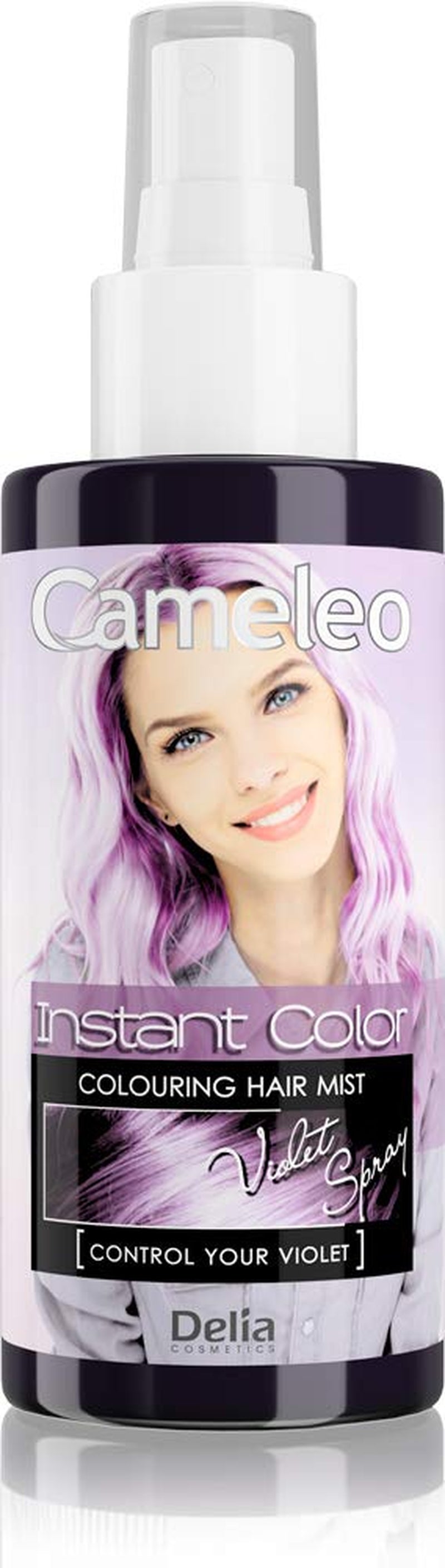 Cameleo - Spray & Go - hårfarvespray - lilla - til blondt, platinblondt og gråt hår - spray blot og gå - semi-permanent - øjeblikkeligt resultat - karneval hårfarvespray - 150 ml Naty Shop Hair Dye Lilla Spray 150 Ml (1 pakke)