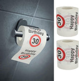 Sæt med 4 toiletpapir "Tillykke med 40 års fødselsdagen" │40 års fødselsdag 24 meter 2-stoffer 180Gr/Qm │ Toiletpapir motiv toiletpapir (4 X toiletpapir 40)