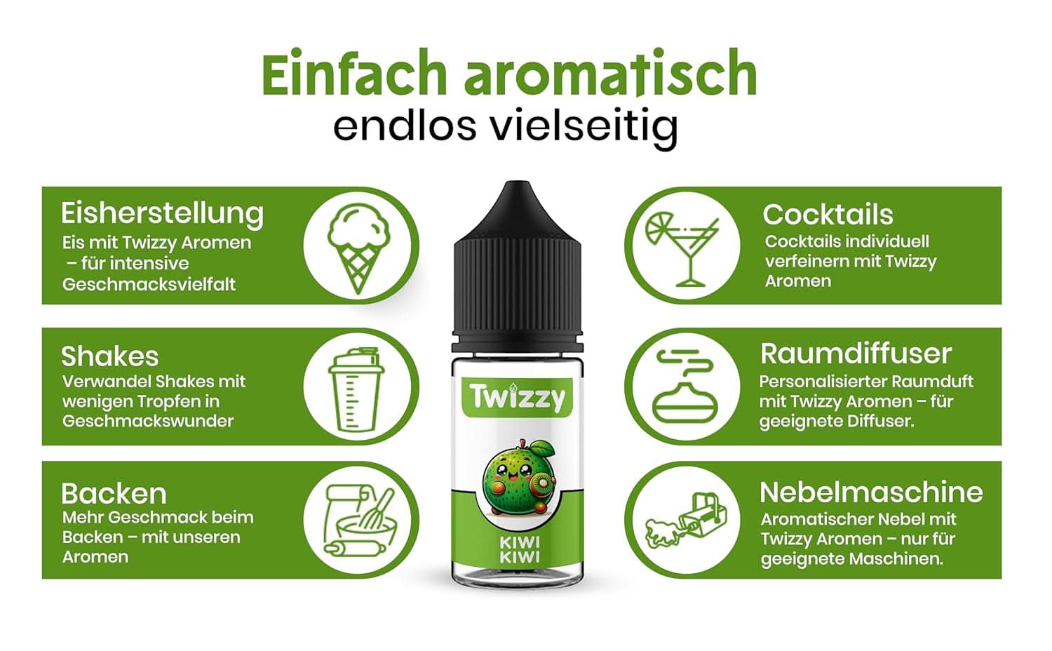 Twizzy Concentrated Kiwi Aroma, 30 ml Aromas Naty Shop