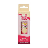 Madfarve Funcakes White Vanilla Gel: Højkoncentreret madfarve til dej, creme, fondant, marcipan, kager, let dosering, individuelle dråber til at skabe levende farver, Halal, 30 g