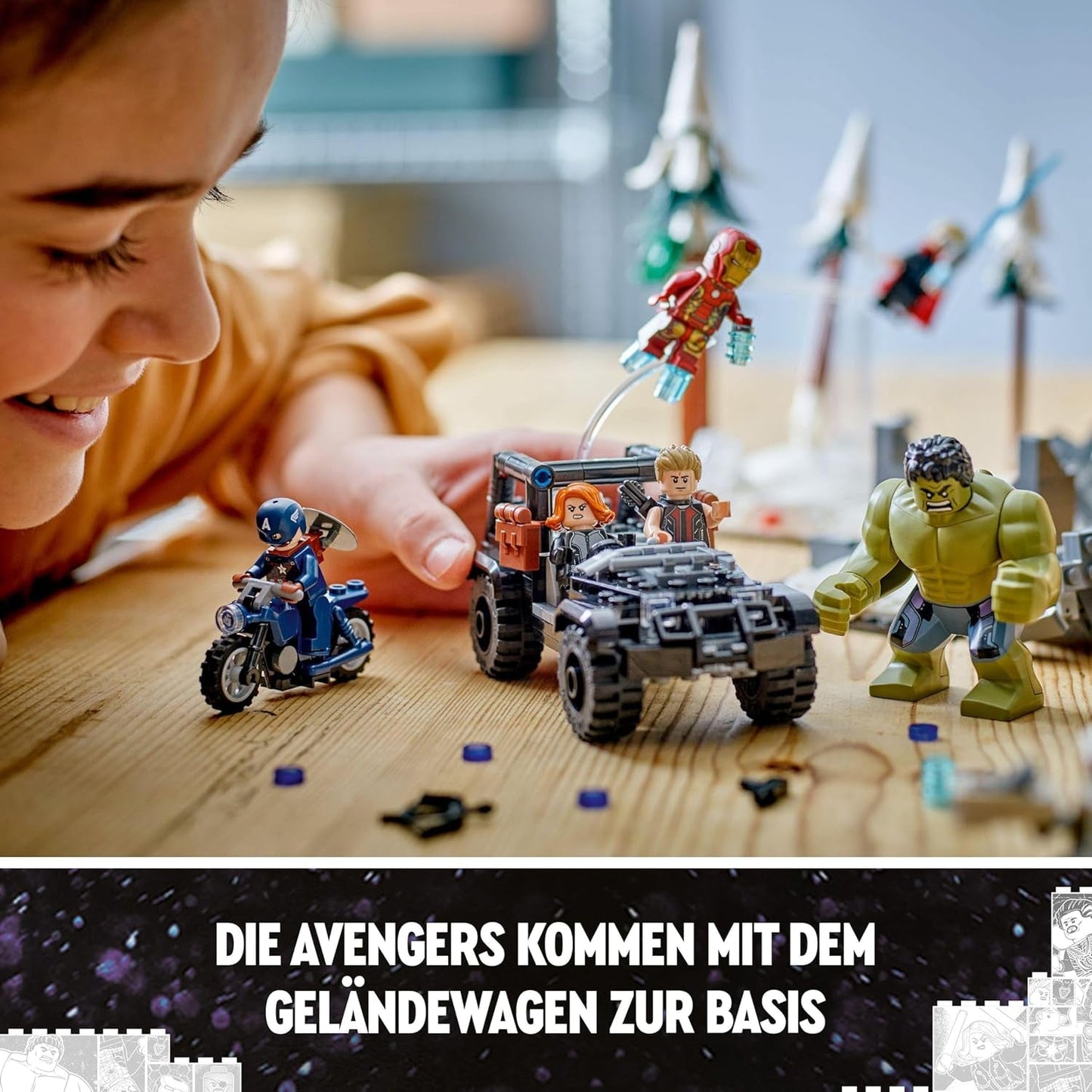LEGO Marvel Avengers Assemble: Age of Ultron, bygge- og legesæt med 8 minifigurer af superhelte som Thor, Hulk og Iron Man, byggelegetøj til drenge og piger, eventyrsæt 76291 Byggesæt Besuche den LEGO-Store