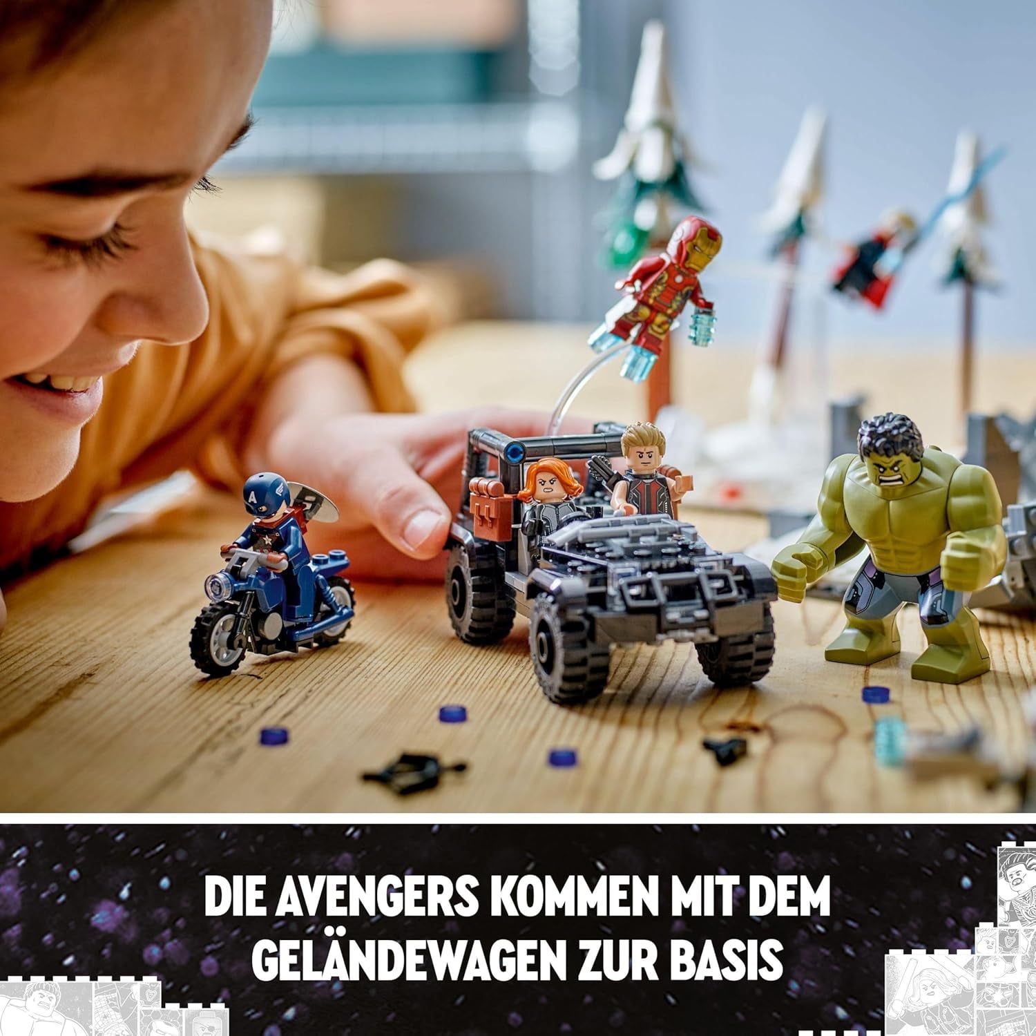 LEGO Marvel Avengers Assemble: Age of Ultron, bygge- og legesæt med 8 minifigurer af superhelte som Thor, Hulk og Iron Man, byggelegetøj til drenge og piger, eventyrsæt 76291 Byggesæt Besuche den LEGO-Store