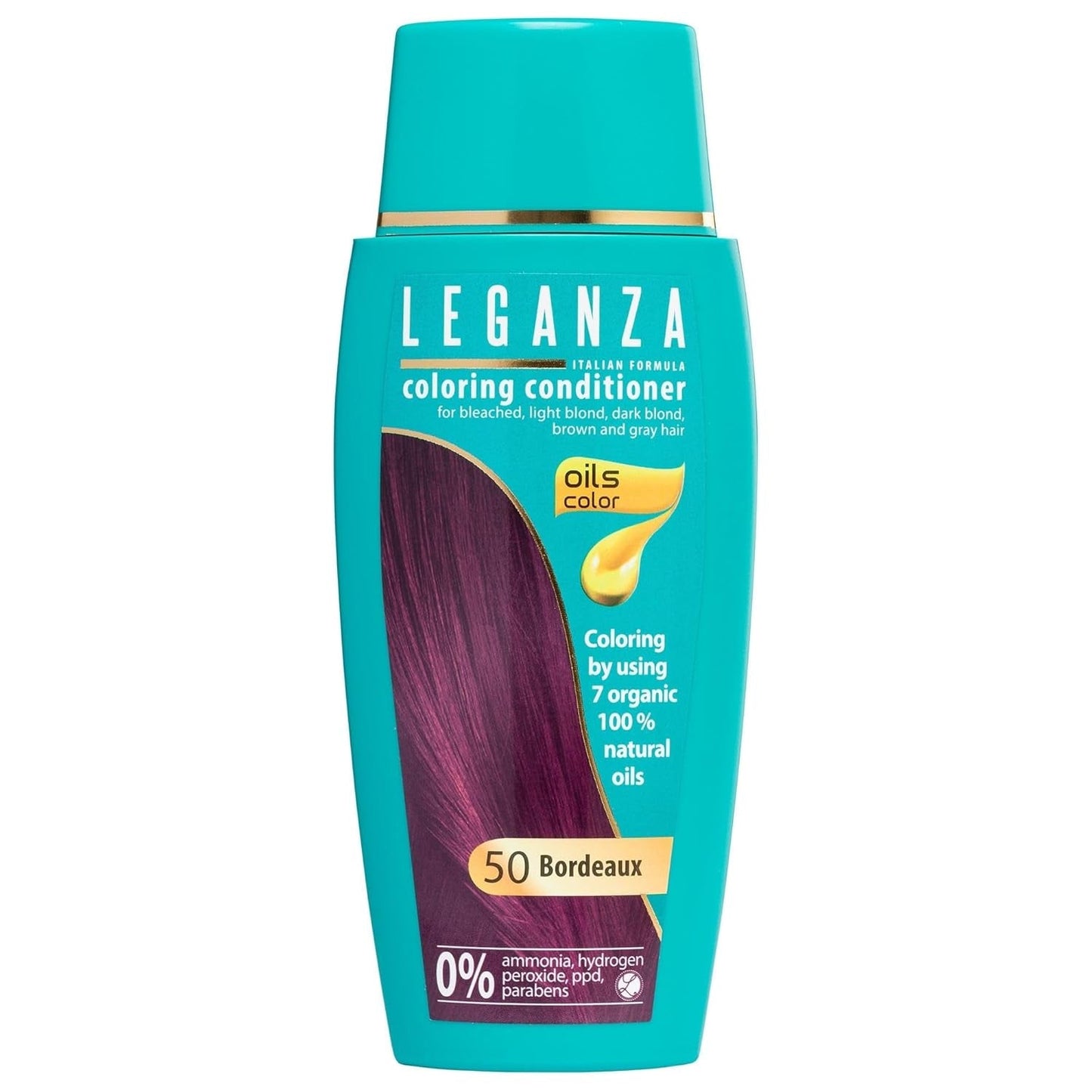 Leganza Natural Balm Hårfarve 71 Café Latte | Hårfarve uden ammoniak | Beriget med 7 naturlige olier | 150 ml Naty Shop 50 Bordeaux hårfarve