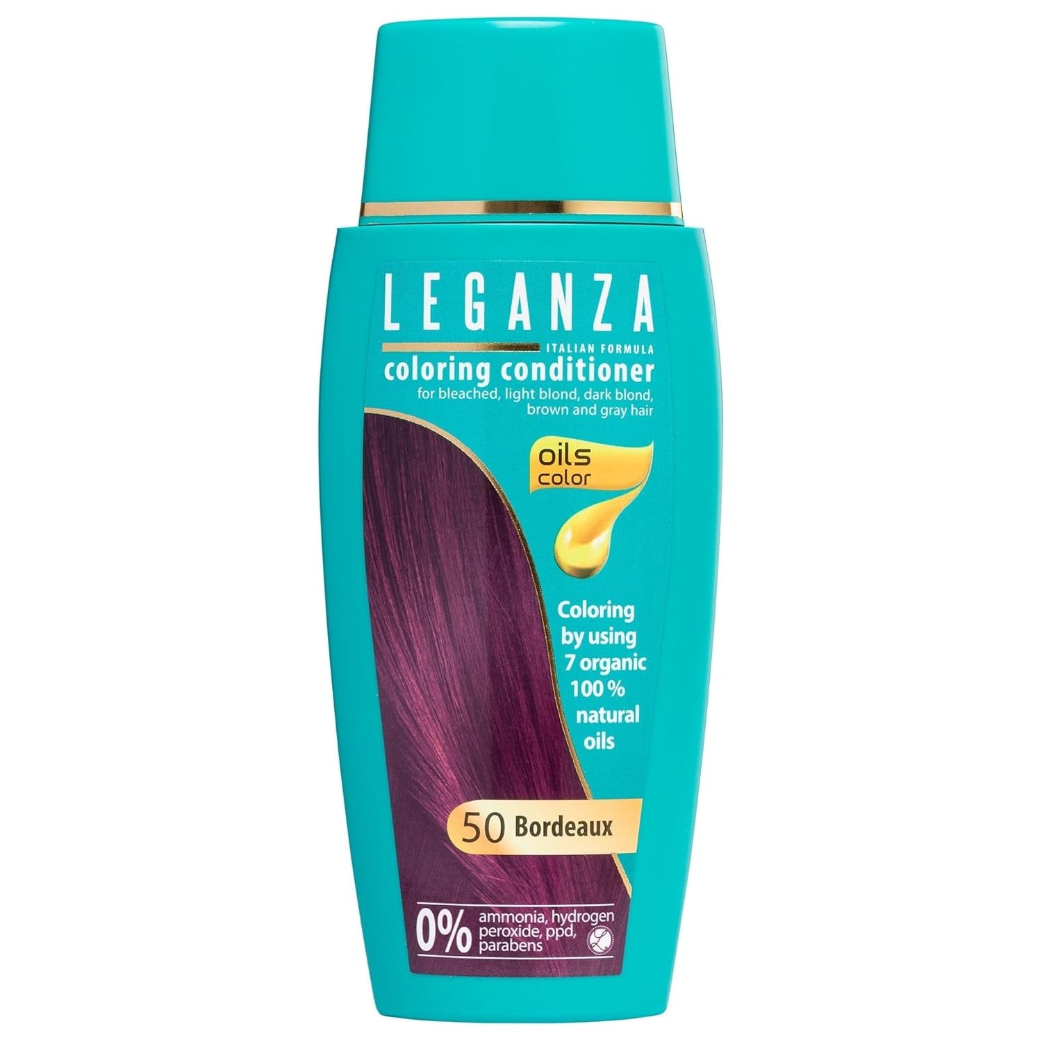 Leganza Natural Balm Hårfarve 71 Café Latte | Hårfarve uden ammoniak | Beriget med 7 naturlige olier | 150 ml Naty Shop 50 Bordeaux hårfarve