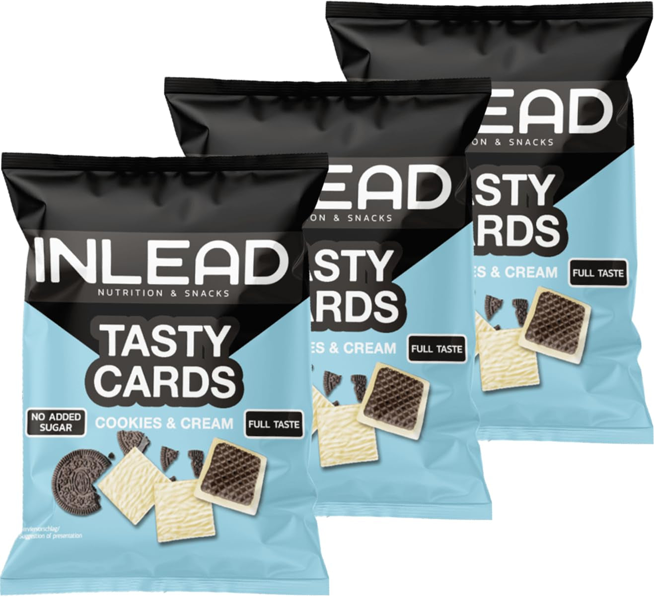 - Velsmagende kort - Sukkerfri chokoladekager med cremet fyld | Bevidst forkælelse til kuverter | Snack med lavt kalorieindhold - 3 x 52 g (flødekager)